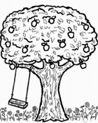 Malvorlage Apfelbaum kostenlos 2