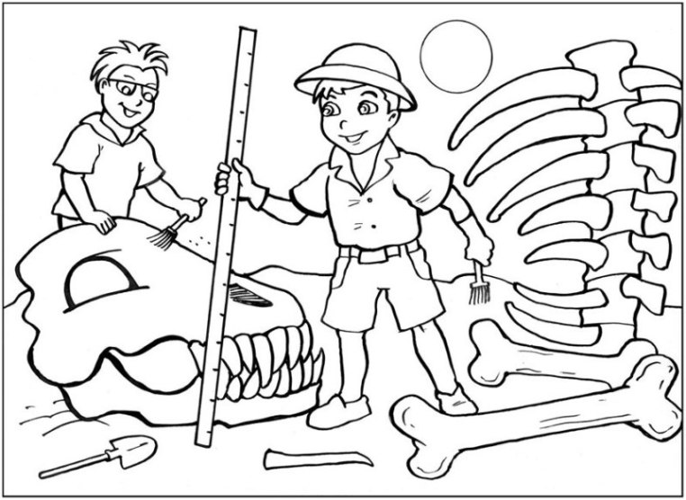 Ausmalbilder zum Drucken Malvorlage Archäologe kostenlos 2