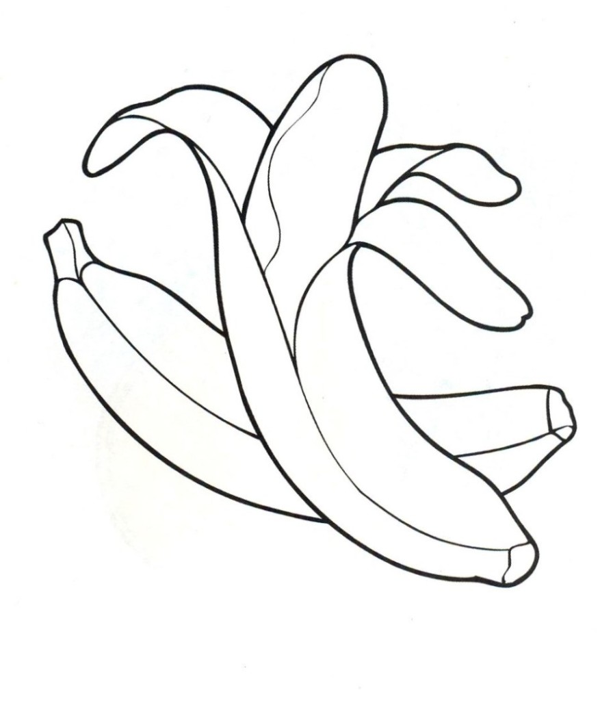 Malvorlage Banane kostenlos 1