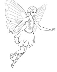 Malvorlage Barbie Mariposa kostenlos 2