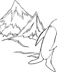 Malvorlage Berg Gebirge kostenlos 3