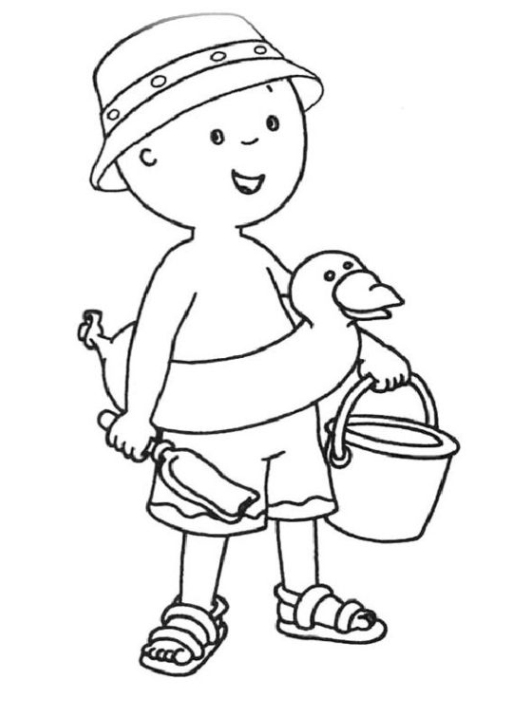 ausmalbilder zum drucken malvorlage caillou kostenlos 3