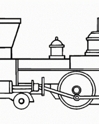 Malvorlage Dampflokomotive kostenlos 1