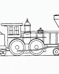 Malvorlage Dampflokomotive kostenlos 3
