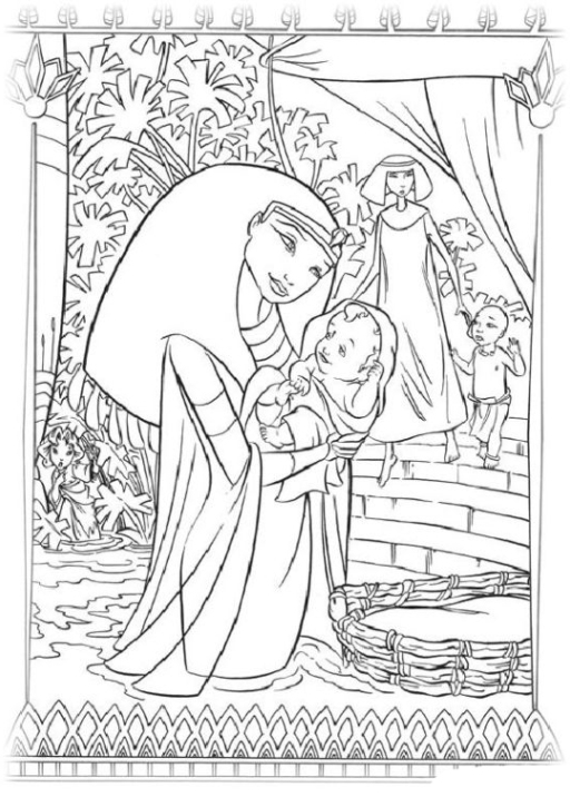 Ausmalbilder zum Drucken Malvorlage Der Prinz von Ägypten