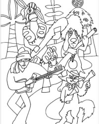 Malvorlage Die Bremer Stadtmusikanten kostenlos 2