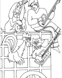Malvorlage Die Bremer Stadtmusikanten kostenlos 3