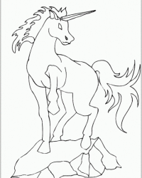 Malvorlage Einhorn und Pegasus kostenlos 1