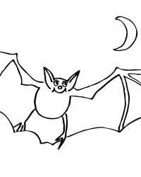 Malvorlage Fledermaus kostenlos 2