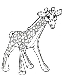 Malvorlage Giraffe kostenlos 1