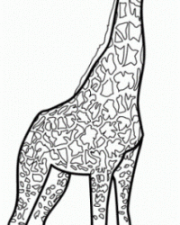 Malvorlage Giraffe kostenlos 3