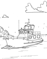 Malvorlage Hafen kostenlos 1
