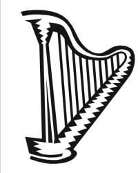 Malvorlage Harfe kostenlos 1