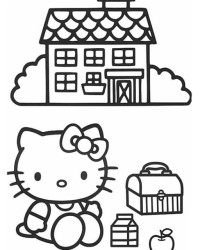 Malvorlage Hello Kitty kostenlos 3