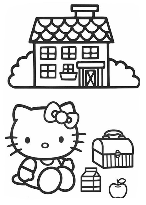 Malvorlage Hello Kitty kostenlos 3