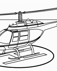 Malvorlage Hubschrauber kostenlos 1