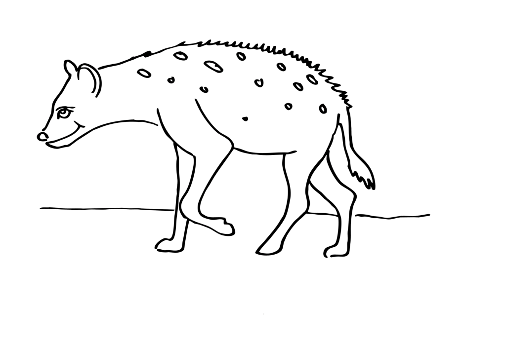 Malvorlage Hyäne kostenlos 1