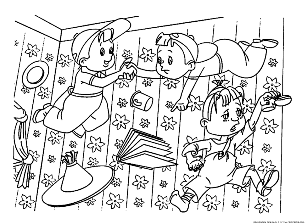Malvorlage Kinderzimmer kostenlos 2