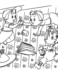Malvorlage Kinderzimmer kostenlos 2