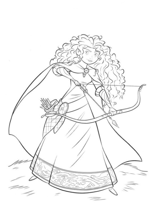 Ausmalbilder zum Drucken Malvorlage Merida Legende der
