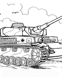 Malvorlage Panzer kostenlos 1