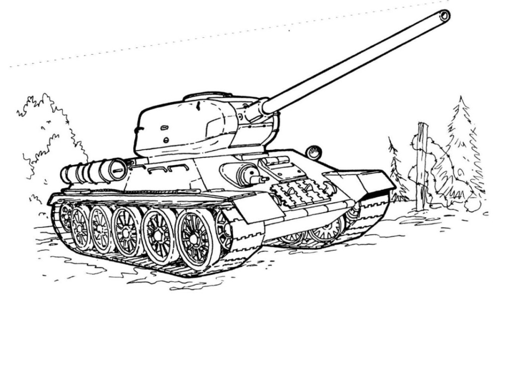 Malvorlage Panzer kostenlos 2