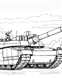 Malvorlage Panzer kostenlos 3