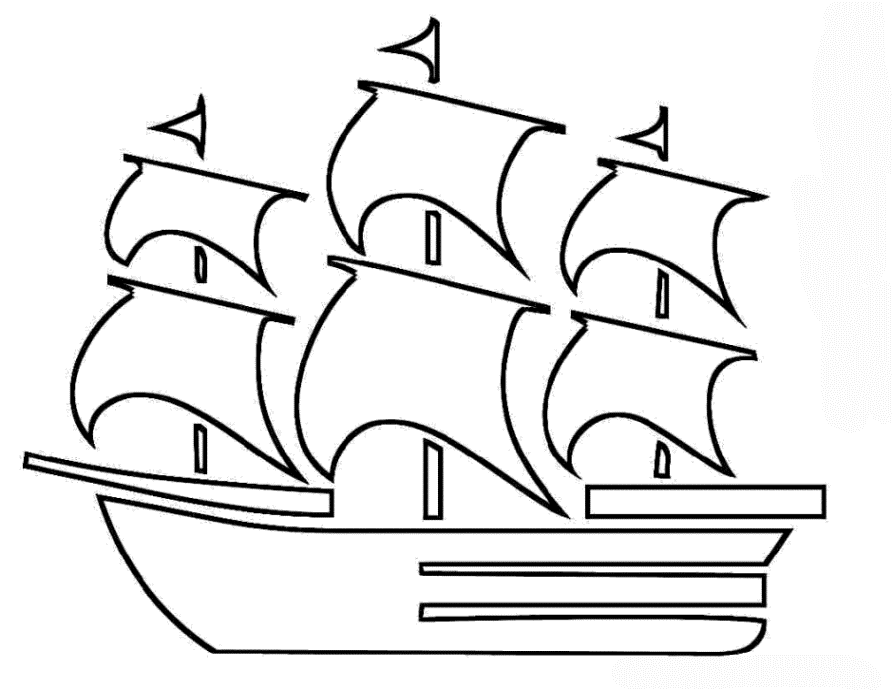 Ausmalbilder zum Drucken Malvorlage Piratenschiff kostenlos 1