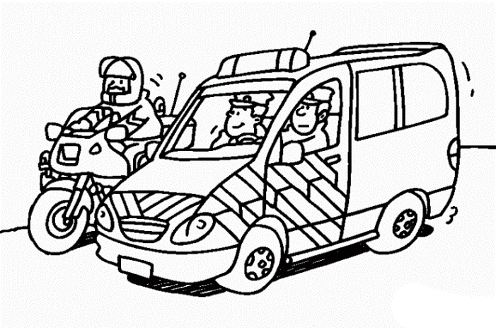 ausmalbilder zum drucken malvorlage polizeiauto kostenlos 3