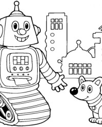 Malvorlage Roboter kostenlos 4