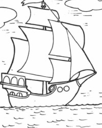 Malvorlage Segelschiff kostenlos 1
