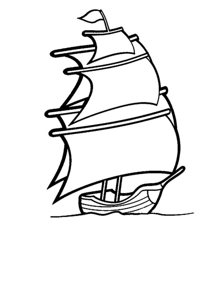 ausmalbilder zum drucken malvorlage segelschiff kostenlos 3
