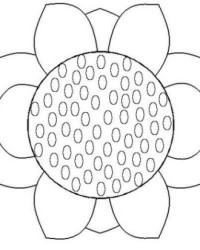 Malvorlage Sonnenblume kostenlos 1