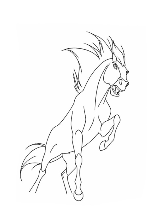 Ausmalbilder zum Drucken Malvorlage Spirit Der wilde