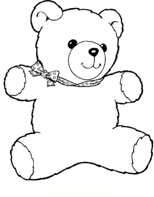 Ausmalbilder zum Drucken Malvorlage Teddybär kostenlos 2