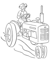 Malvorlage Traktor kostenlos 1
