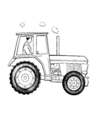 Malvorlage Traktor kostenlos 3