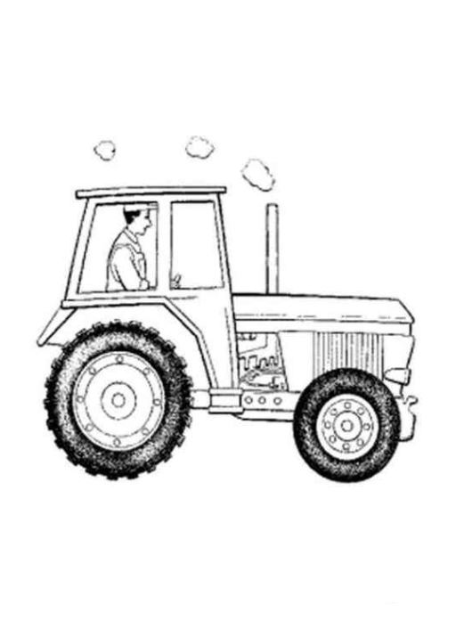 ausmalbilder zum drucken malvorlage traktor kostenlos 3