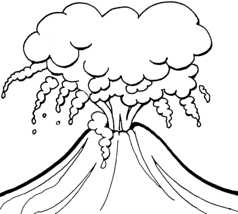 volcano coloring pages getcoloringpagescom sketch coloring