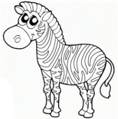 Ausmalbild Zebra