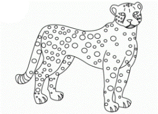 ausmalbilder zum drucken malvorlage gepard kostenlos 3