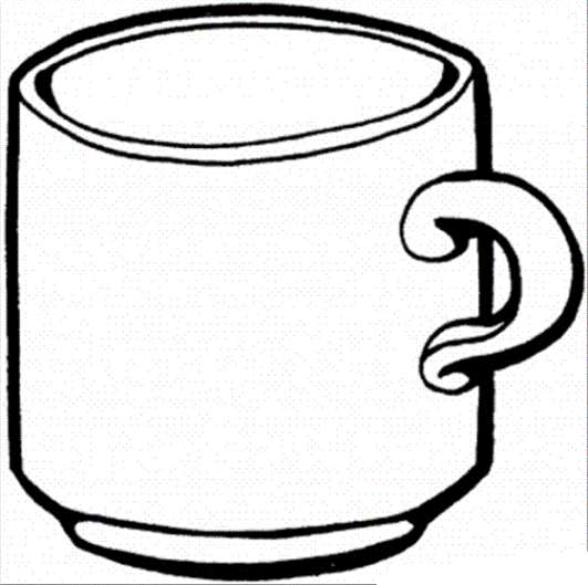 Ausmalbilder zum Drucken Malvorlage Tasse kostenlos 2