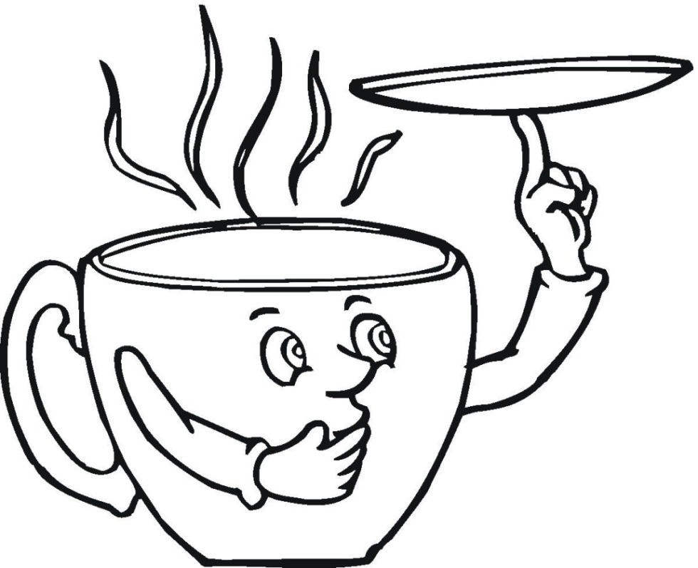 Ausmalbilder zum Drucken Malvorlage Tasse kostenlos 3